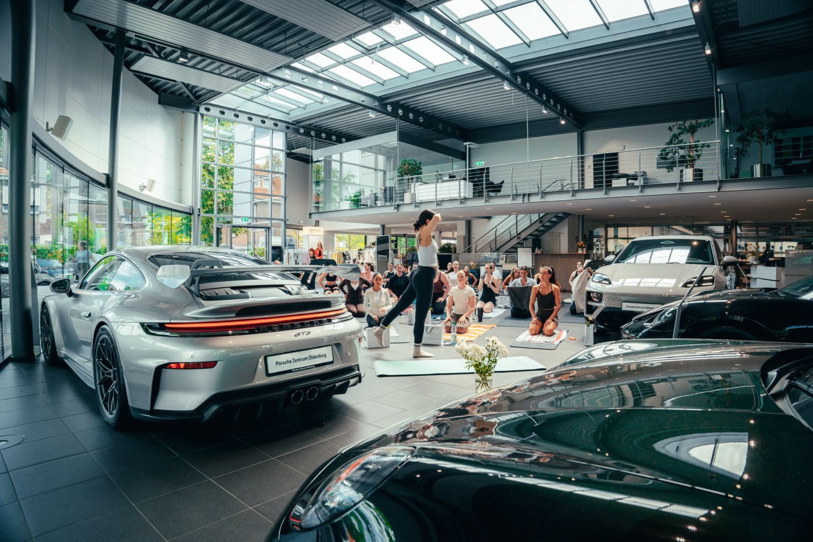 Pilates-Event mit Porsche